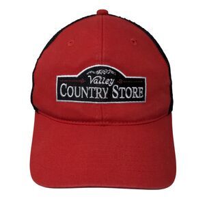 Valley Country Store Snapback Mesh Back Trucker Hat Red OSFA Colorblock